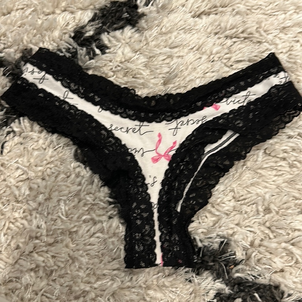 Victoria’s Secret Black Cheeky Lace Panty